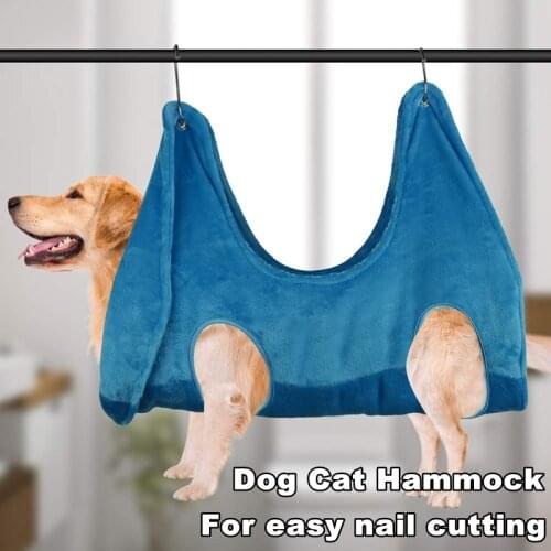Dogs Cats Hammock to Trim Nail Clip Cutting Pet Grooming Bath Towel Washing Dry Blanket Control Puppy Restraint Bag Helper Tools