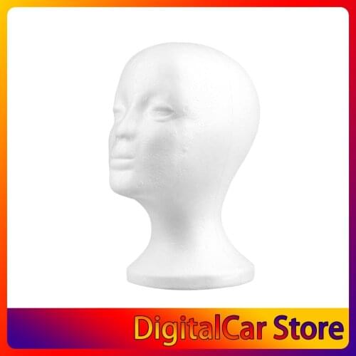 Female Styrofoam Foam Mannequin Manikin Head Model Hat Glasses Display Foam Mannequin Head Model Hat Wig Display Stand Rack
