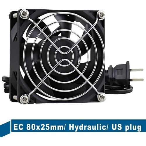 1PCS Gdstime EC Brushless Cooling Fan AC 110V 120V 220V 240V 80mm x 25mm 80mm 8cm Hydraulic Bearing Axial Fan 8025 with US Plug