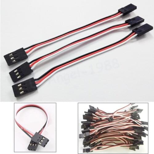 20pcs 100mm Servo extension cord Male to Male for JR Plug Servo Extension Lead Wire Cable 10cm
