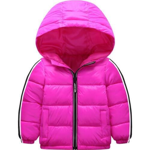 2019 new Autumn Winter Warm Kids Jackets Baby Girls & Boys Hooded Outerwear Children Down cotton Padded Jackets For1-5Y