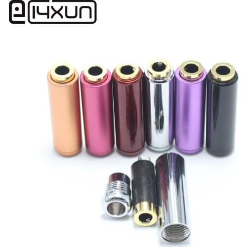 3pcs Aluminum Jack 3.5 Audio female jack 3.5mm 4 pole Stereo socket Gold Plated Wire Connector Earphone DIY