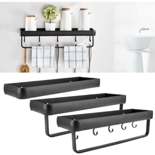 40x12.5x3.5cm Space Aluminum Wall Mounted Storage Rack Wall Shelf Seasoning Organizer For Kitchen Bedroom