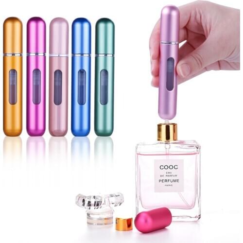 5ml Portable Mini Refillable Perfume Spray Bottle Empty Cosmetic Containers Aluminum Spray Atomizer Bottle For Travel