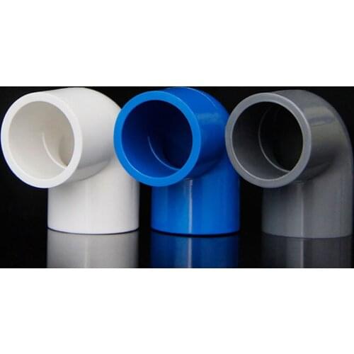 50mm 63mm 75mm PVC elbows water supply pipe 90 degrees pvc pipe fitting PVC Tube Tee Coupling Connectors