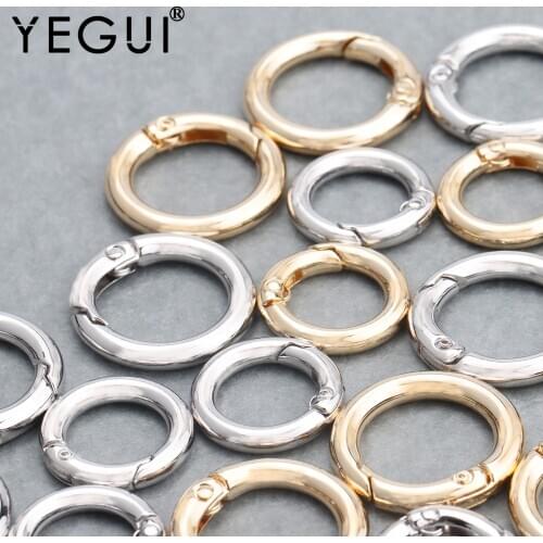 YEGUI M753,jewelry accessories,18k gold plated,0.3 microns,connector,clasps,jewelry making,diy bracelet necklace,10pcs/lot