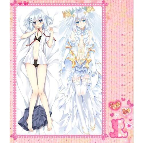Anime Cartoon Date A Live Tobiichi Origami Double Bolster Hugging Pillowcase Peach Skin 2 Way Pillow Case Cover No.11026