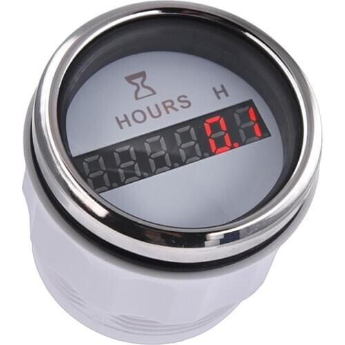 New 52mm Digital Hour Meter Tachometer Clock Counter Time Gauge Hourmeter For Automobile Car Marine Boat Motorcycle 9-32V
