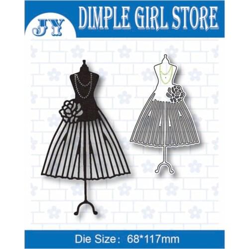 Ladies clothes 2021 new arrival scrapbook stamps and mold decoration craft metal cutting frame embossing DIY drawing background