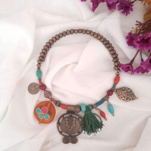 Goodtime Ethnic & Hoop Necklace Women Handmade Jewelry