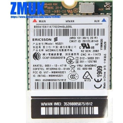 N5321 NGFF M.2 WWAN Card For Thinkpad EDGE E431 E440 E531 L440 L450 S540 T440 T450 T540P W540 W541 X240 Series,P/N 04W3842