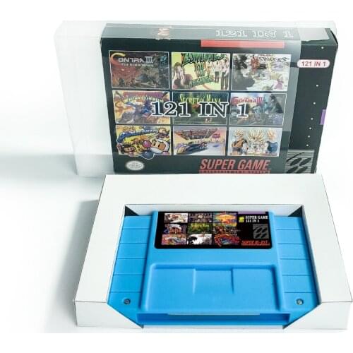 Super 16 bit Multi Game Card + 121 in 1 Cartridges Box for SNES NTSC Donkey Kong 1 2 3 Country Final Game Fantasy Marioed