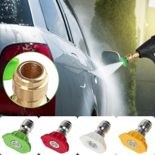 High Pressure Washer Nozzle Head Multi-degree Quick Coupling Fan Nozzle Spray Car Washing Tools Garden Water Jet Pressure Washer
