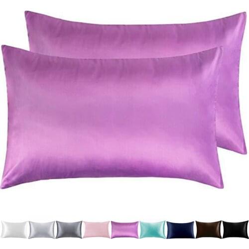 Solid Rectangle Pillow Cover Pillow Case Silk Bedding Pad Cushion Pillow Cases Protectvie Elegant Hotel Pillow Covers Decorative