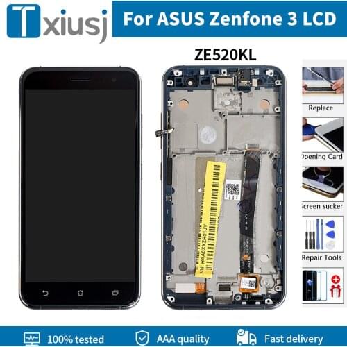 Original LCD For ASUS Zenfone 3 ZE520KL Display Touch Screen with Frame for ASUS Zenfone 3 ZE520KL LCD Z017D Z017DA Z017DB