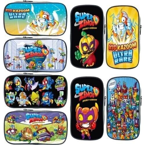 Students Functionary Super Zings Pen Bag Boys Girls Cartoon Superzings Pencil Case Children Stationery Bag Kids Pencil Holder