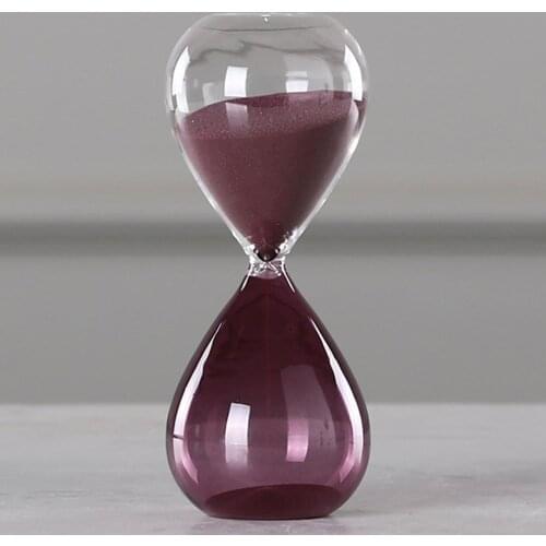 18H006 Hand-blown Timer Clock Magnetic Glass Sandglass Ampulheta Crafts Sand Clock Hourglass 15minutes Timer
