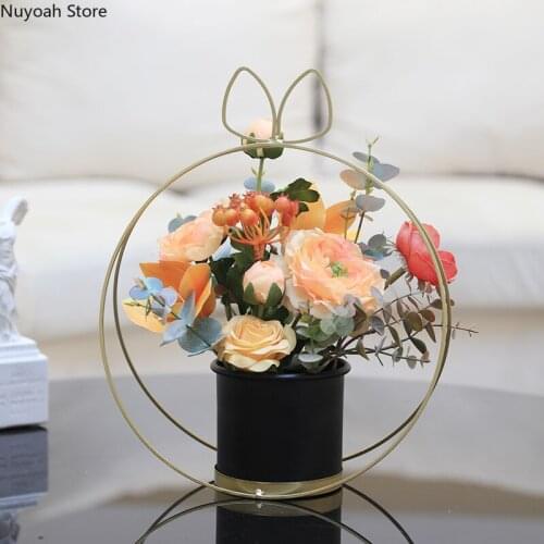 Nordic Simulation Flower Vase Decoration Living Room Table Decoration Furnishing Modern Dried Flower Flower Arrangement Vase