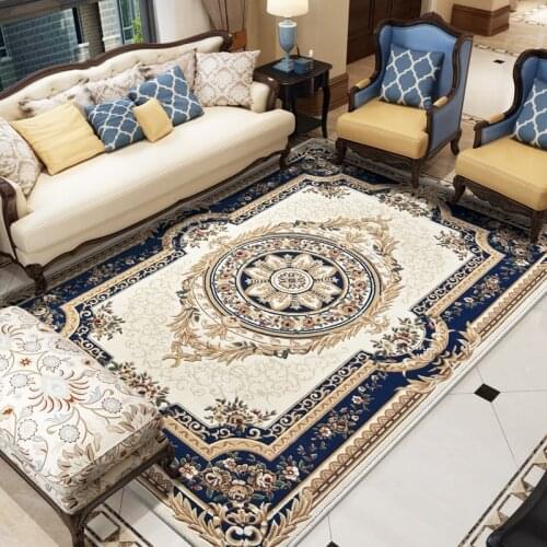 European-style Hand-carved Living Room Modern Floor Mat Bedroom Sofa Coffee Table Land Large Luxury Home Decorative Floor Mat S