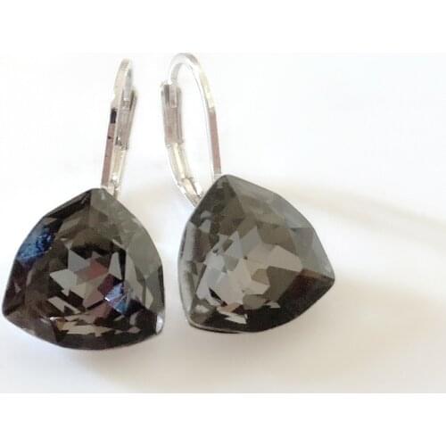 Triangle stone earrings made with Austrian crystal for bridal engagement party jewellery fashion geometric dangle earings gift