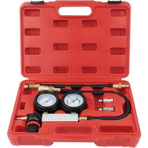 TU-21 Petrol Engine Cylinder Compression Leak Detector Tester Gauge Tool Kit Automoible Car Repair Tools