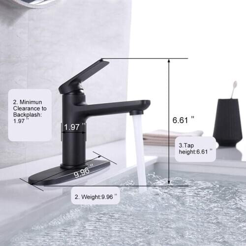 Bathroom Basin Faucets Hot Cold Mixer Tap Black Paint Operation Bathroom Basin Tap