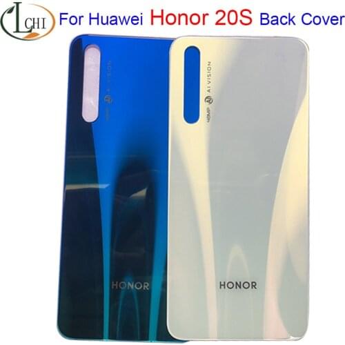 Back Glass Cover For 6.26" Huawei Honor 20s Battery Cover Back Panel Honor 20s Rear Glass Door Housing Case With Adhesive