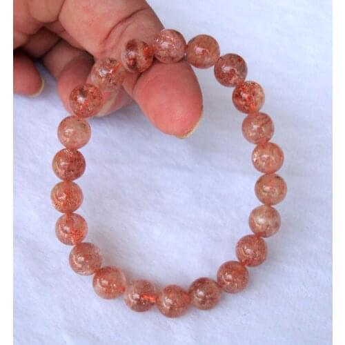 Free Shipping Natural Gold Sunstone Round 9mm Beads Bracelet Women Jewelry Accessories Weddings Parties Birthday Gift