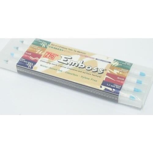 ZIG Kuretake Embossing Pen Twin Tip Glue Pens Double Tip Japan