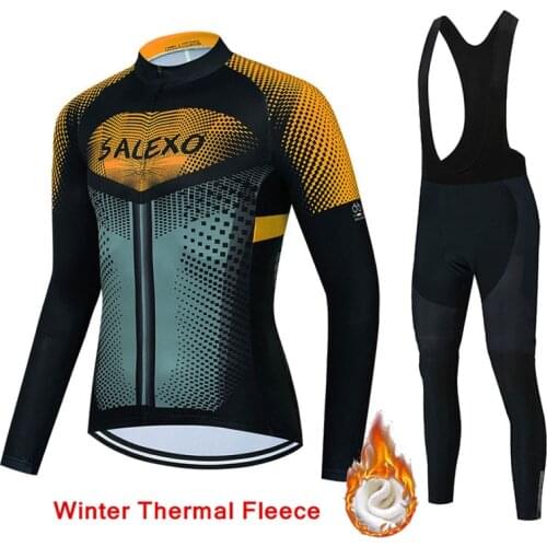 Winter Cycling Jersey set 2022 Thermal Fleece Mens Mountian Bicycle Clothes Wear Ropa Ciclismo Racing Bike Clothing Cycling