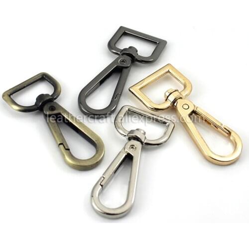 1pcs Metal Swivel Eye Snap Hook Trigger Clasps Clips for Leather Craft Bag Strap Belt Webbing Keychain Hooks Length 60mm 2-3/8"