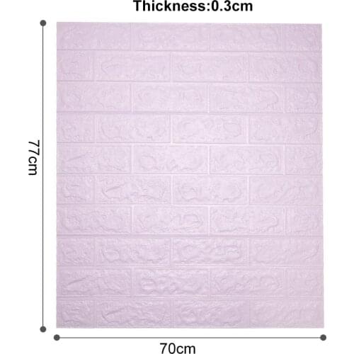 10pcs DIY PE Foam 3D Self Adhesive Panels Wall Stickers Home Decor Embossed Brick 70*77cm