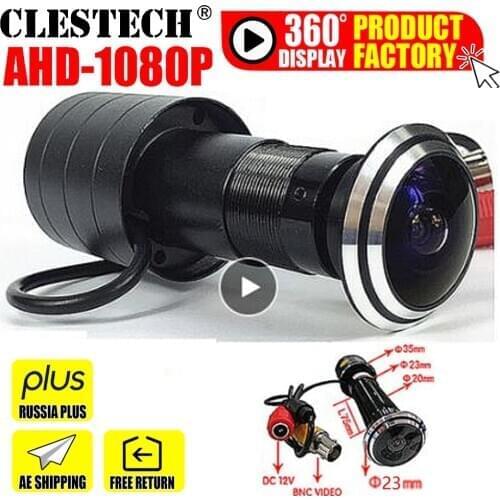 1080P Door Eye Hole AHD Mini Peephole Fisheye Camera SONY IMX323 2MP Sensor StarLight 0.001Lux 170 Degrees Surveillance Camera