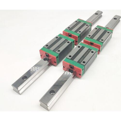 20mm Type 2pcs HGR20 Linear Guide Rail L300mm rail + 4pcs carriage Block HGH20CA blocks for cnc router
