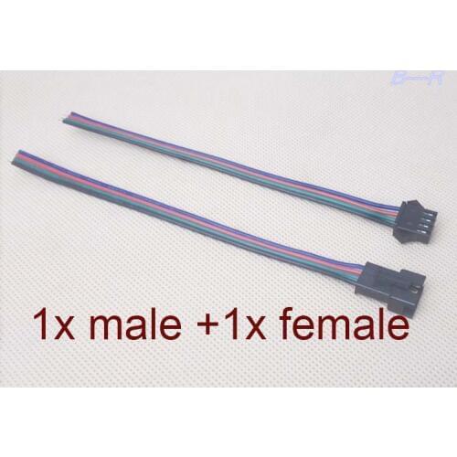 2x JST-SM 4-Pin (4P) Connector Pairs (4M & 4F); WS2801 LPD8806 Addressable Ld NEW