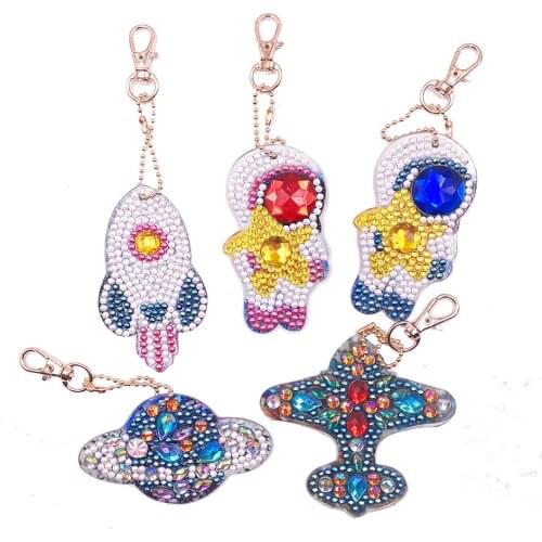 5D diamond painting cute animal DIY keychain diamond bag pendant jewelry mosaic home decoration pattern handmade new year