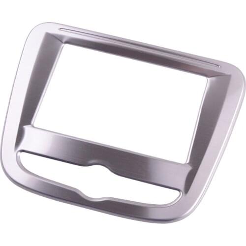 7" Dashboard GPS Navigation Panel Trim Central Console Cover Frame Stainless Steel Fit for Chevrolet Equinox 2021 2020 2019 2018