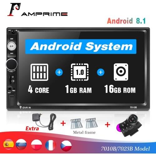 AMPrime 2 Din 7" Car Multimedia Player Universal Bluetooth Touch Screen MP5 Player Autoradio TF USB FM Radio Car Media Player