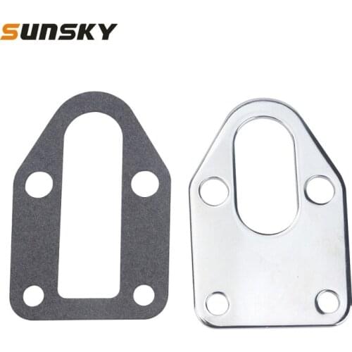 Car SBC Chrome-plated Fuel Pump Gasket with Hole for Chevrolet 283, 305, 327, 350, 383, 400 engines