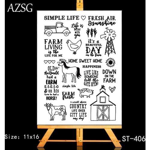 AZSG Simple Rural Life Livestock Truck Clear Stamps For DIY Scrapbooking/Card Making/Album Decorative Silicone Stamp Crafts