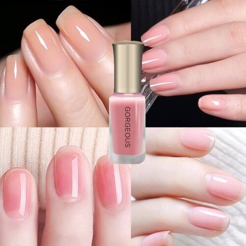 10ML Nail Polish Candy Color Translucent Jelly Nail Polish Non-toxic Long Lasting Non-peelable Women Nail Gel Polish 12 Colors