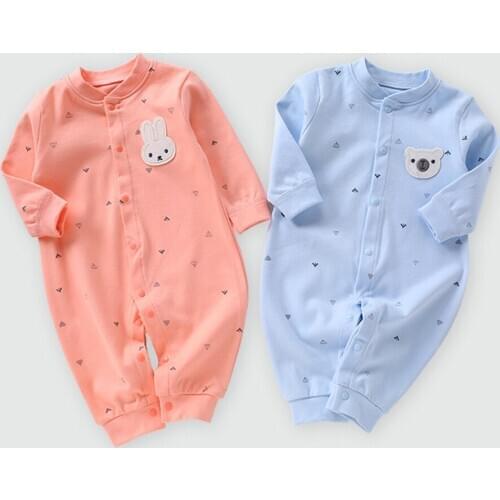 Newborn Baby Long Sleeve Rompers Baby Girls Boys Cotton Cartoon Jumpsuit Spring Autumn Baby Clothing Bodysuit