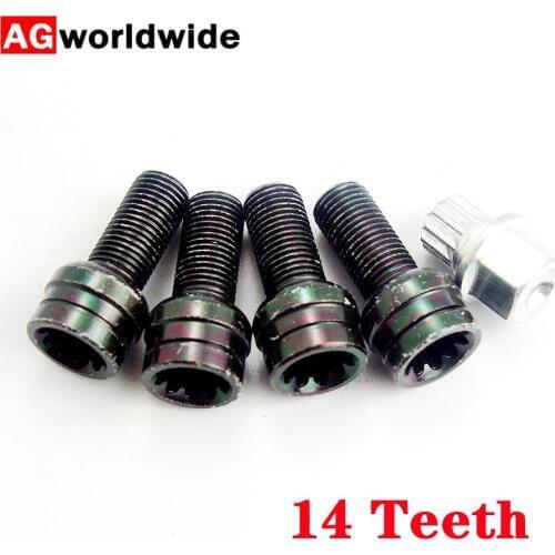 X5 Set Anti-theft Wheel Screw Bolt Lock Nut Key Adapter 8D0601139F 003 14 teeth For Volkswagen Golf Passat Audi A4 A6 A8 TT