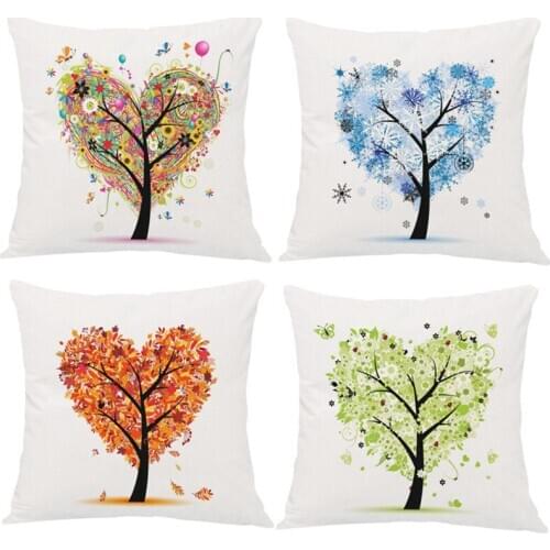 11.11 Halloween Tree Pillow Case Sofa Pillow Cover Heart Shaped Decorative Christmas Cushion Covers cojines navidad WS007