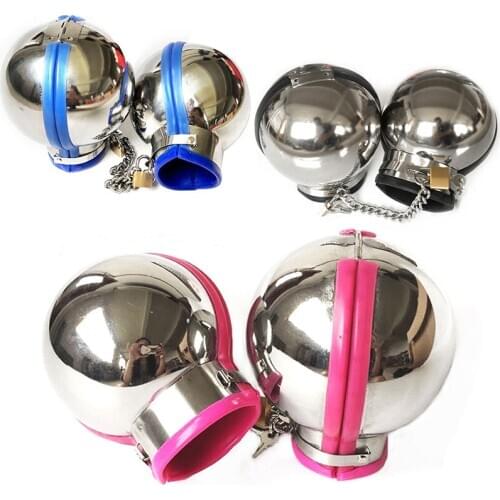 Stainless Steel Ball Handcuffs Sex Bdsm toys Cuffs Bondage Kit Hand Cuffs Bondage Restraints Slave Fetish Sex Toys for Women Men