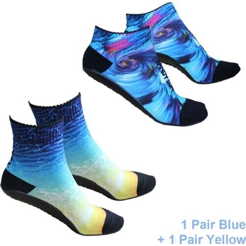 RANDY SUN Volleyball Beach Socks , 2 Pairs Seamless Quick-Dry Suitable Aqua Water Sports Yoga, Sand Exercise, Jogging,Beach