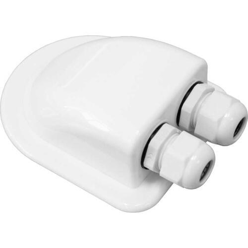 NEW Super Light Waterproof IP67 Solar Cable Entry Plate Double Hole Gland UV Resistant for Outdoor Caravan RV Motorhome Boat