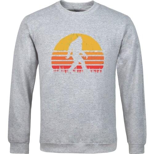 New Streetwear fleece hoodies Retro Bigfoot Silhouette Sun Vintage Printed Fashion Funny Sweatshirt 2020 spring autumn tracksuit