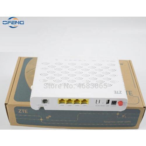 Original 100% New ZTE F460 V6 EPON ONU ONT 3FE+1GE+1TEL+WIFI+USB English Firmware SIP FTTH Fiber Optical Terminal ONT