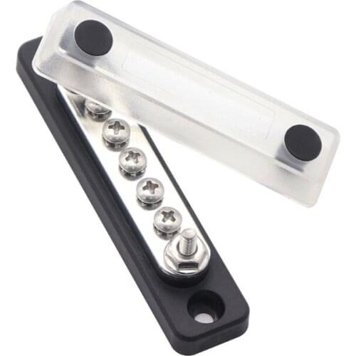 Bus Bar Box Board 300A High Current Busbar Automobiles Maximum Connection Amplifier Power Case 5 Way 2 Stud Terminal Bus Bar